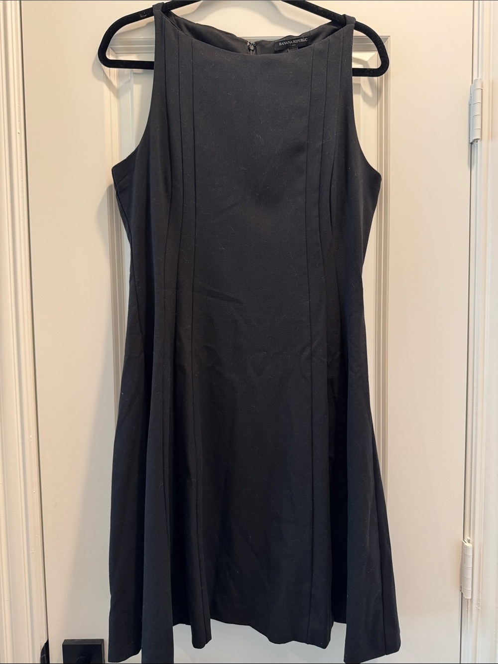 Banana Republic Black Sleeveless Panel A-Line Dress